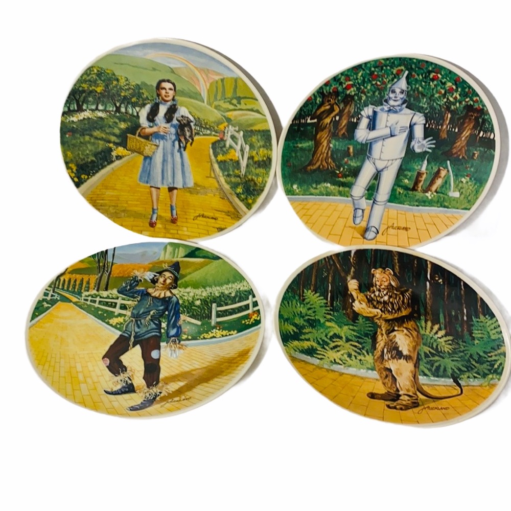 4 Vintage Wizard of Oz Collector Plates Knowles